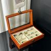 Jewelry Box Walnut Wood Grain Tray Vintage Makeup Desk Jewelry Pendant Ring Necklace Earrings Earrings Earrings Jewelry Display