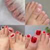 Girls Foot Nails Tips Toe Nails Full Cover Fake Toenails Short French