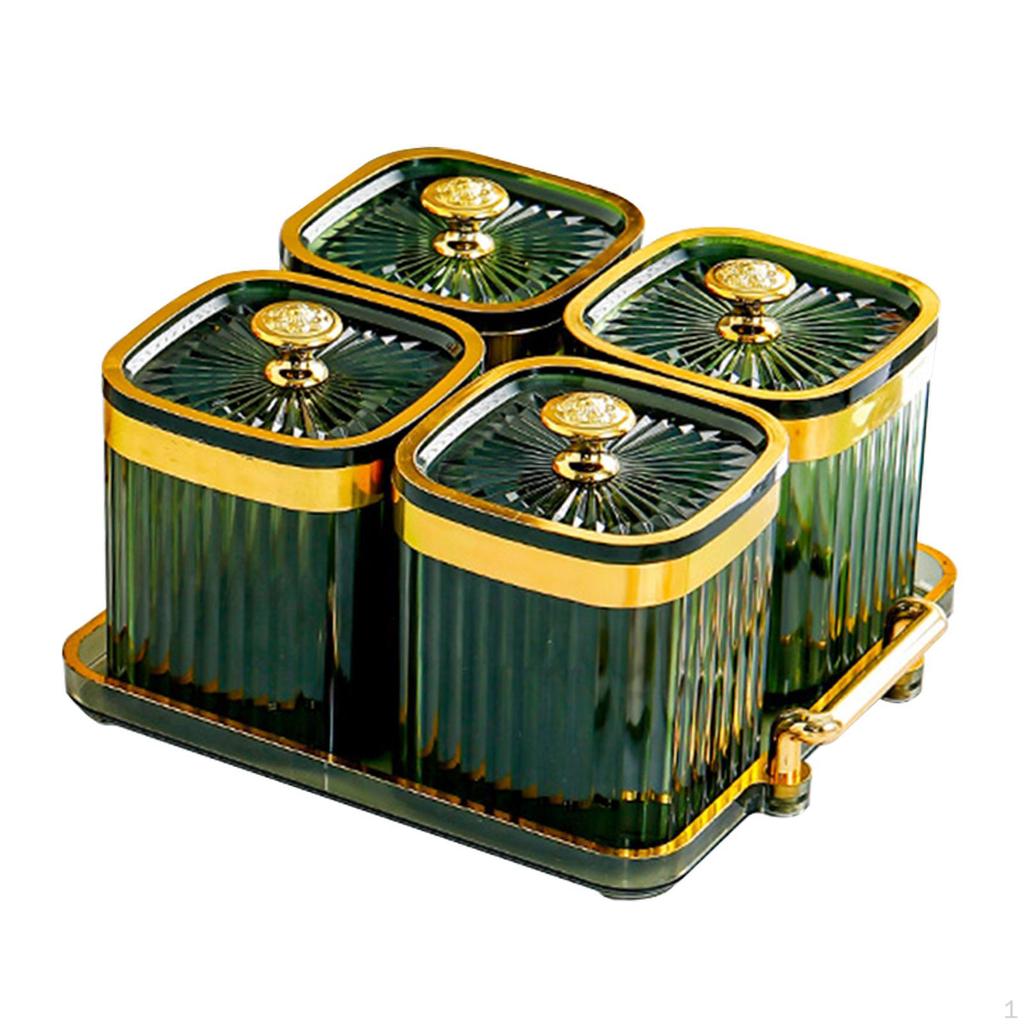 Тарелка для сухофруктов, конфет, орехов, блюдо с крышкой, 4 решетки, разделенные сервировочные тарелки, закуска для вечеринки