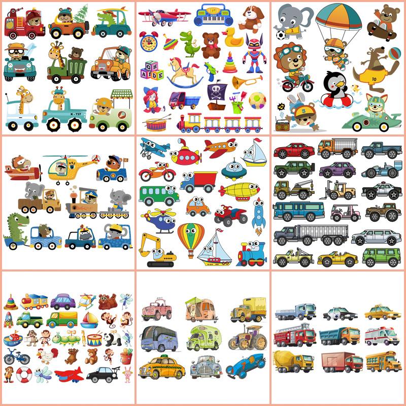 Нашивка с изображением машинок из мультфильма для одежды, детская футболка, наклейки, художественные ремесла, глажка одежды «сделай сам», аппликация, термоклейкая передача, утюг