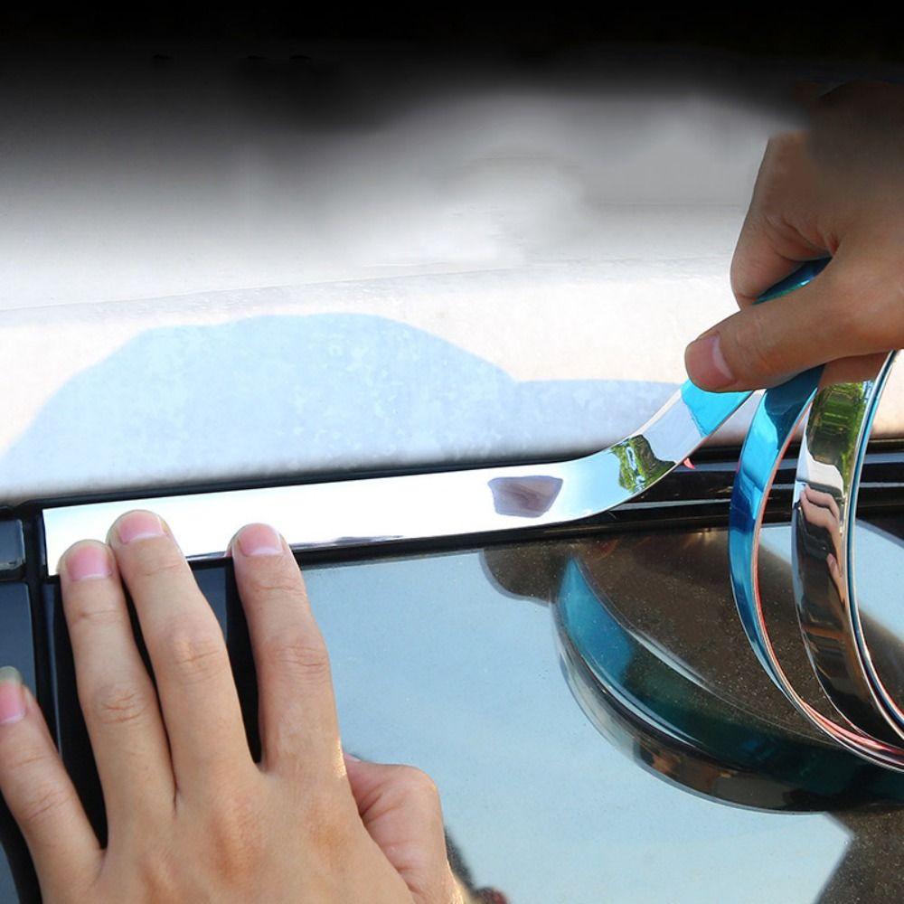 Отделка автомобиля хромированная отделка полоса автомобильная дверная защитная полоса для автомобиля защитная наклейка на бампер