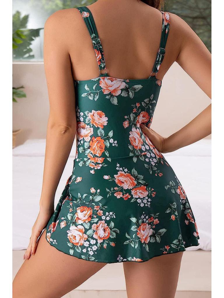 2024 Женский купальник танкини большого размера на шнуровке - Европейский и американский стиль для пляжного отдыха