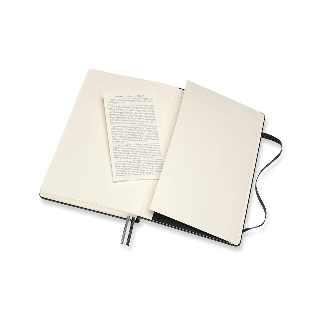 Moleskine Classic Expanded Notebook (400 pages), Hardcover, Plain, Large Size (13cm x 21cm), Black, QP062EXP