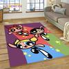 Cartoon Cute P-Powerpuff Girl Rug Carpet for Living Room Bedroom Home Decor,Floor Mat Non-slip Decoration for Sofa Doormat Gift