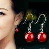 Elegant Earrings for Women Crystal Silver Earrings Women's Korean-Style Natural Manao Ear Rings Sweet All-Matching Earrings