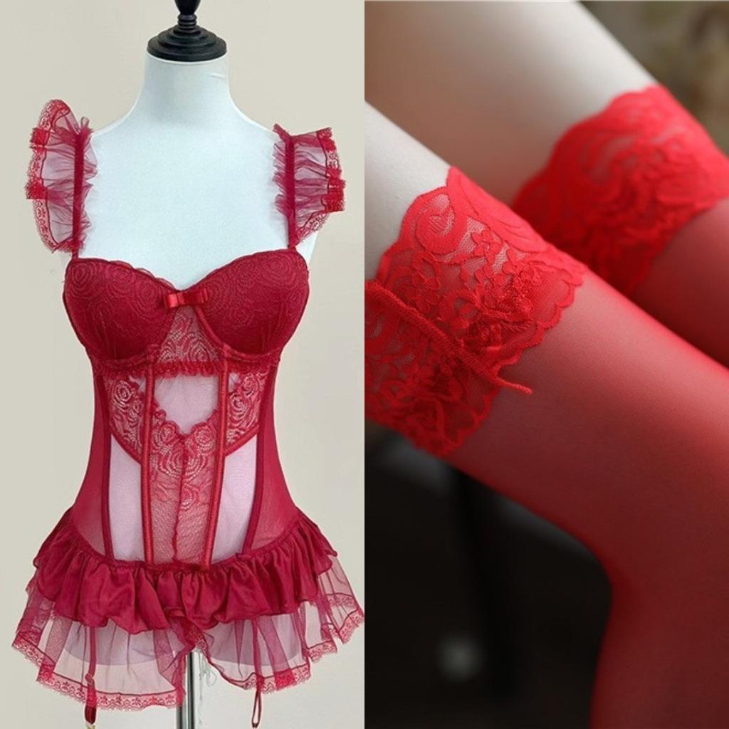 Сексуальный кружевной жилет Fish Bone с накладкой на грудь, можно носить на улице, красивое цельное нижнее белье