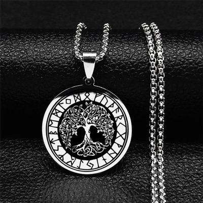 Ожерелье с подвеской-амулетом в стиле скандинавских викингов, ожерелье «Древо жизни»