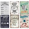 Laundry Vintage Metal Posters Tin Signs Decor Funny Metal Plaque Pin Up Girl Home Wall Art Painting