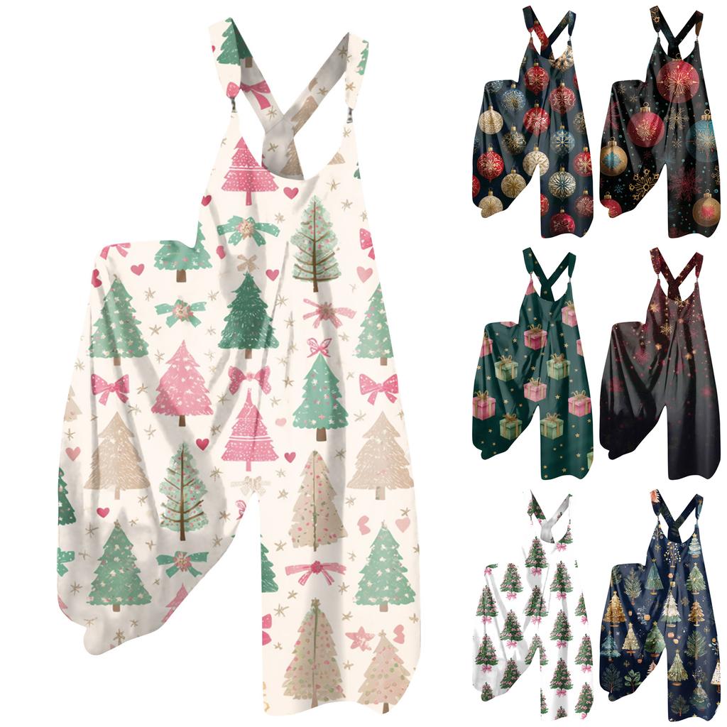 Женский летний комбинезон с цветочным принтом в винтажном стиле (Нерегулируемые ремни)