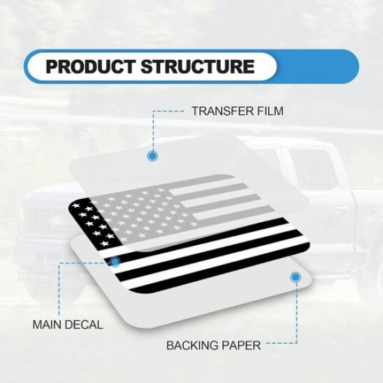 Черная наклейка на заднее среднее окно с американским флагом для Ford F150 F250 F350 2015-Вверх НОВЫЙ
