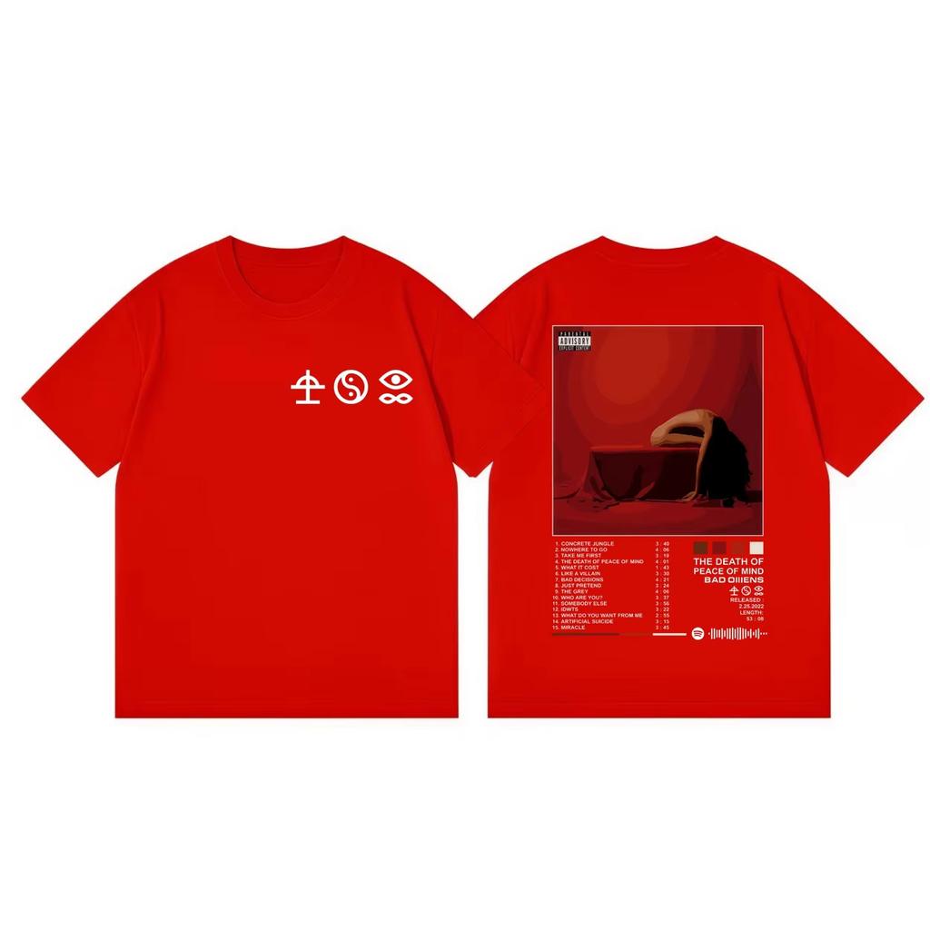 Limited Bad OUnisexs Band Album Merch Tshirt Unisex and Women Summer Gothic Clothing Fashion Round Neck Short Sleeved Top Streetwear
