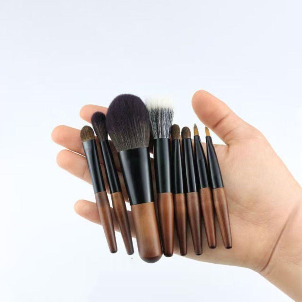 12Pcs Lip liner Mini Makeup Brush Set Wood Eye Brow Roller Brush Eyeshadow Make Up Kit  Beauty