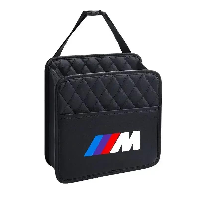 Car Sticker E90 For BMW Car Tissue Box PU Leather Auto Seat Hanging Paper Towel Holder Storage Accessories For BMW M M3 M4 M5 X1