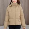 Модное зимнее короткое пальто женское теплое парки с капюшоном повседневное толстое женские куртки