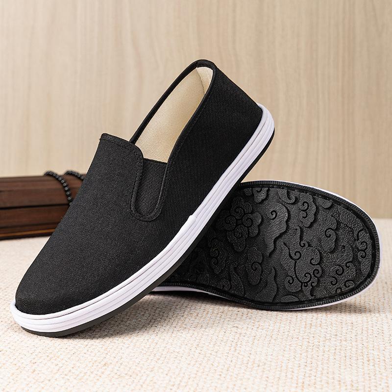 2025 новые летние мужские дышащие непахнущие туфли мужские старые тканевые туфли тканые мягкие подошвы повседневные тканевые туфли