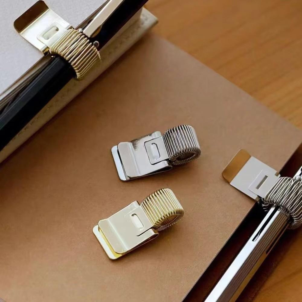 Многофункциональный пружинный зажим для ручки Металлический держатель для карандашей Винтажная закладка Студенческие школьные офисные принадлежности