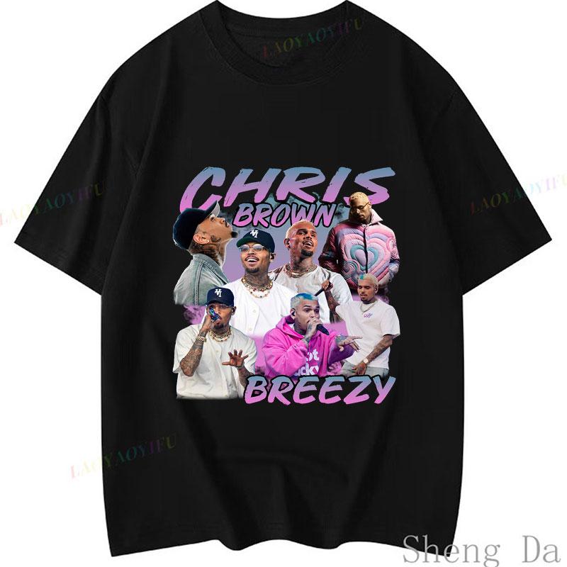 New Fashion 2025 Fan Art For Chris Brown Concert T Shirt Cbbreezy Bowl Xx Tour Graphic Tshirts
