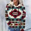 Fashion Printed Long Sleeve Women's Sweatshirt Vintage Tribal Style Hoodies Autumn Winter Casual Sweatshirts Female Pullover