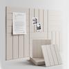 Felt Board Tiles Large Cork Board Alternative with Adhesive Tabs Thick Slat Wall Panels for Office Decor Push Pin Board