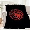 Game of Thrones Throw Lightweight 240g Flannel Blanket Soft Skin-friendly for Summer Cooling