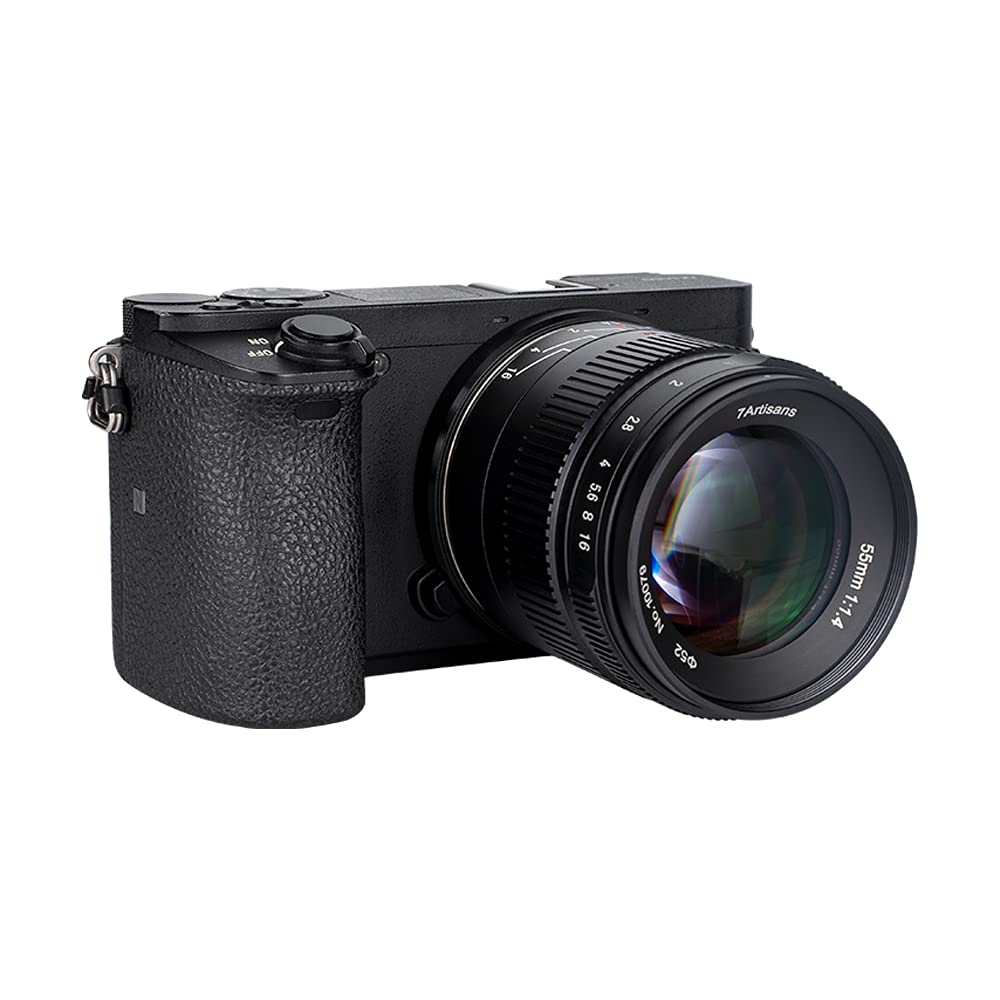 7artisans 55mm Mark II Manual Focus Lens for Sony Mirrorless Including the and F1.4 APS-C E-Mount Cameras, NEX-6, NEX-7, A3000, A5000, A5100, A6000,