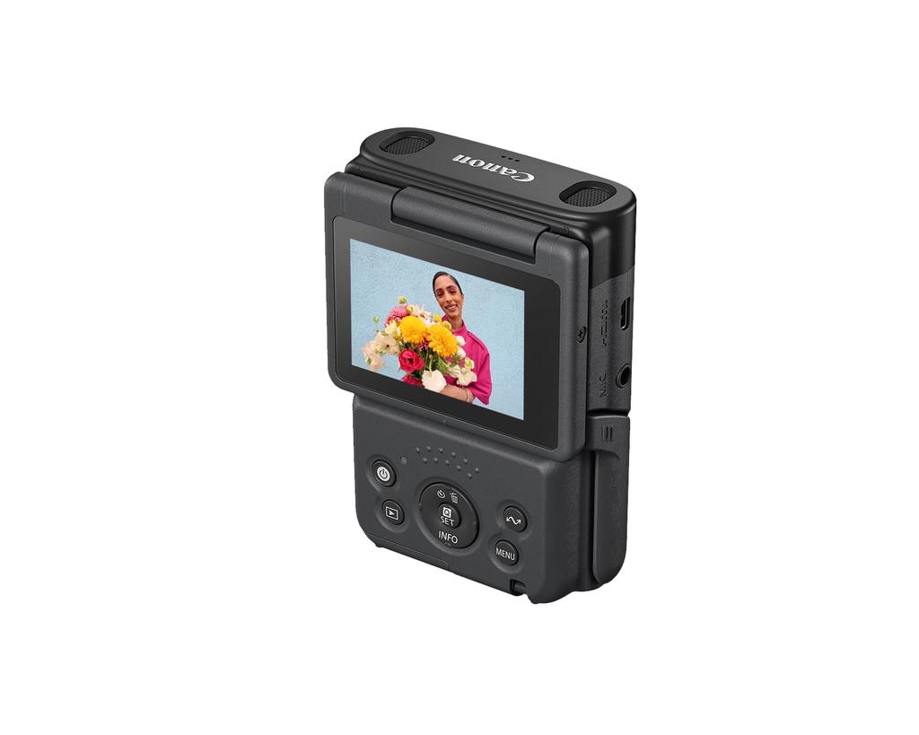 Камера Canon PowerShot V10, Компактная камера для влоггеров и создателей контента с фиксированным широкоугольным объективом 19 мм, Видео 4K, Распознавание лиц, Встроенный микрофон, Live