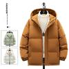 Short Hooded Cotton Jacket for Winter Warmth, Large Size Cotton Coat, Loose Puffer Jacket