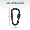 Outdoor Screw Lock Buckle D Shaped Carabiner Clasp Keyring Clip Camping Kits Sports Rope Buckle Water Cup Buckle  Tool