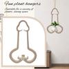 Wooden Penis Hanging Plants Holder Heavy Duty Farmhouse Rustic Indoor Outdoor Garden Hanging Flower Planter Pot Rack Display Hanger Decoration