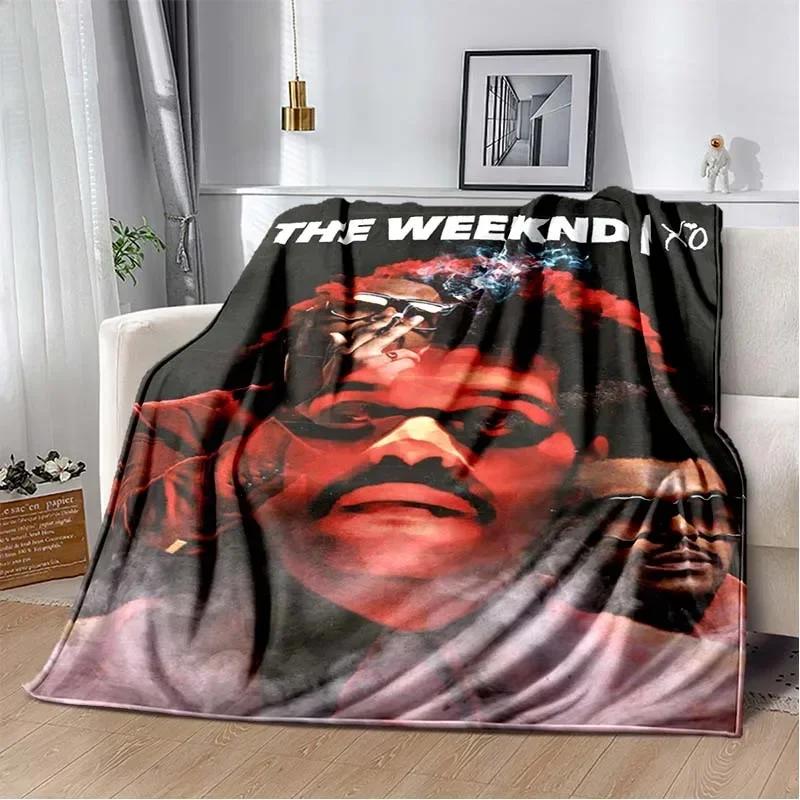 Плюшевое фланелевое одеяло The Weeknd Плед для певца The Weeknd Мягкий плед для дивана Покрывало Офис