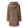 Women Casual Fashion Outerwear Long Sleeve Hooded Jacket Coat Autumn Winter Solid Color Print
