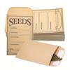 50Pcs Seeds Storage Envelope Kraft Paper Transparent Window Flowers Vegetables Spices Seeds