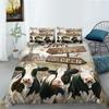 3D Cow Pattern Bedding Set Animal Print Quilt Cover Pillow Case Home Bedding Set AU/EU/US Full Size Single/Double Bed Home Decoration