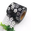 1 Roll 25Yards Webbing Ribbon Soft-touching Durable Decorative Compact Lace Floret Tulle Ribbon Clothing Accessories for Home