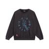 Li Ning Badfive Printed Letter Round Neck Pullover Sweatshirt Unisex sweatshirt Charcoal-Brown AWDSG49-3