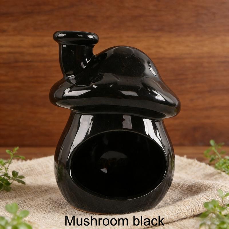 Ceramic Mushroom Shaped Sage Burner Palo Santo Aromatherapy Diffuser Religious Incense Holder Sage Burning Plate Ornament