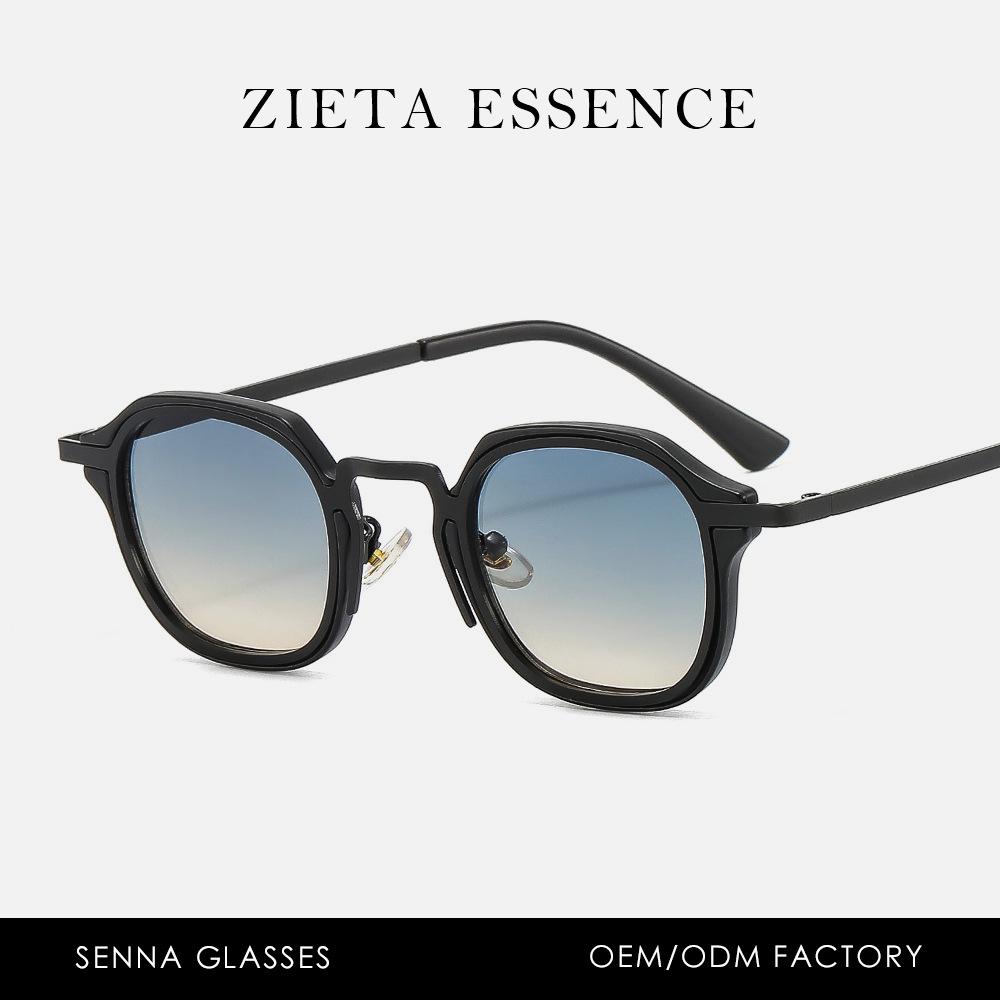 Металлические квадратные солнцезащитные очки в стиле гавани, очки P, панк, полная оправа, британские ретро-солнцезащитные очки