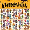 10sheets Cartoon Halloween Pumpkin Tattoo Stickers For Face Body Temporary Decorative Tattoo Stickers Kids Festival Party Gifts
