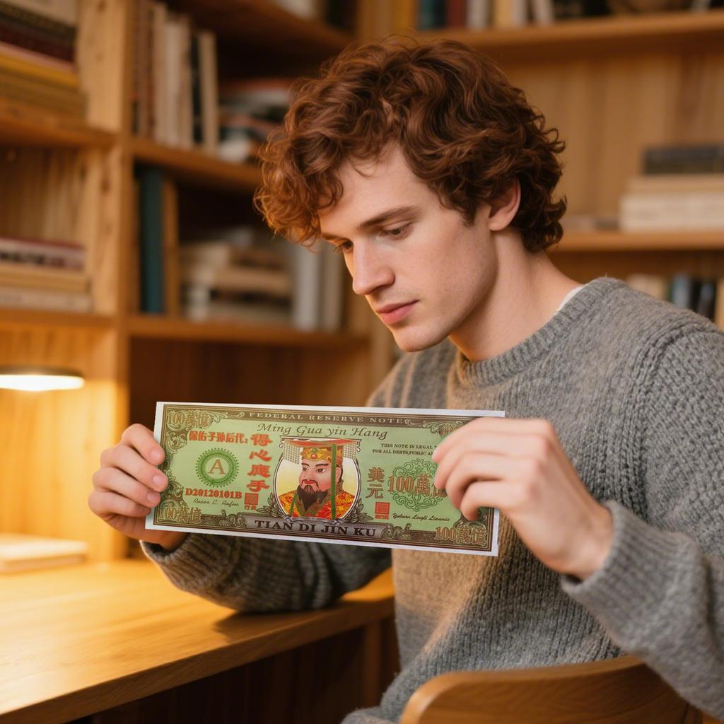 Памятные банкноты - 100 триллионов гигантских адских долларов 17 X 7,5 дюймов - , 50 шт.