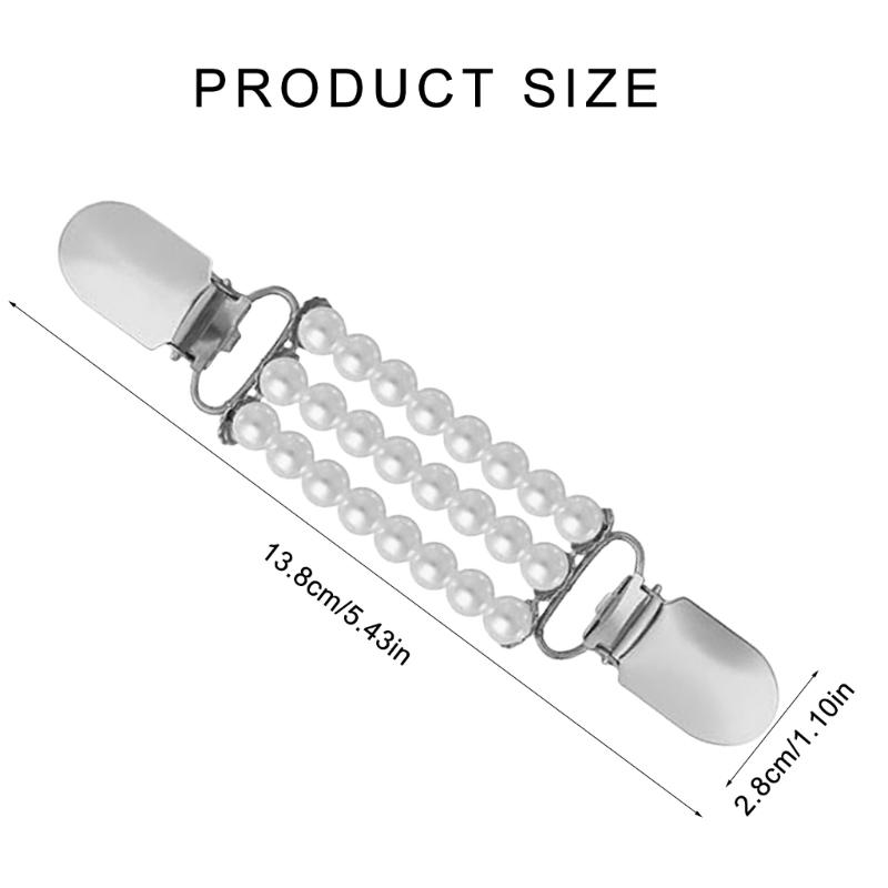 Vintage Beaded Pearls Sweater Cardigan Clip Elegant Clothing Jewelry Acrylic Texture Beaded Shawl Clip Present for Women