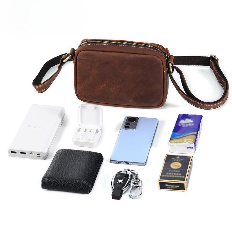 Сумка через плечо Premium Sense Niche, мужская сумка через плечо из коровьей кожи, мужская сумка из натуральной кожи, сумка через плечо в стиле ретро, мужская сумка-мессенджер