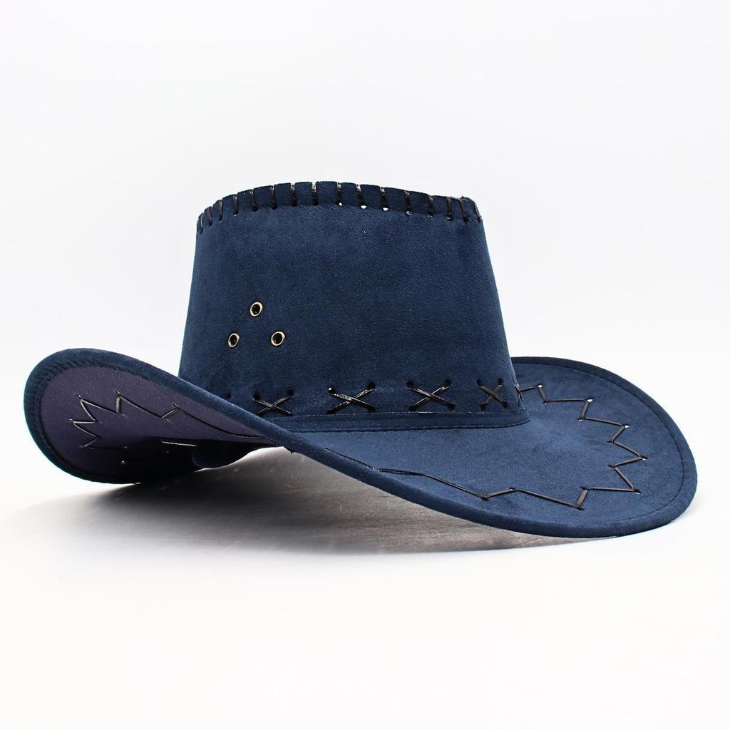 Ковбойская шляпа замшевая корейская версия шляпы от солнца для мужчин и женщин, пляжная шляпа для отдыха на траве, шляпа для верховой езды