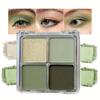 Палетка водостойких и потостойких теней для век Aqua Green Tulle - 4 оттенка матовых и с блестками зеленых тонов для гламурного праздничного макияжа