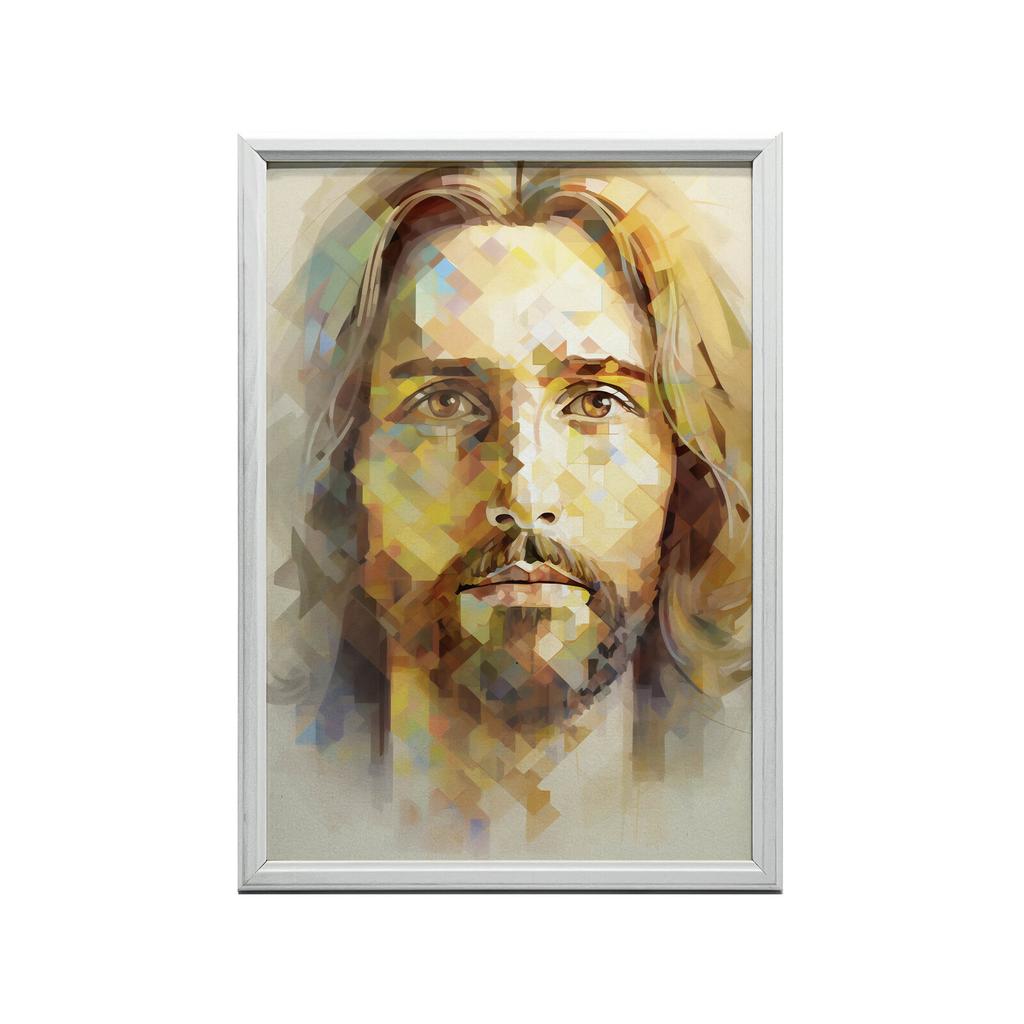 Modern Face of Jesus Modern Face of Jesus, 30X40 Cm, Unframed, Premium Canvas On Stretcher