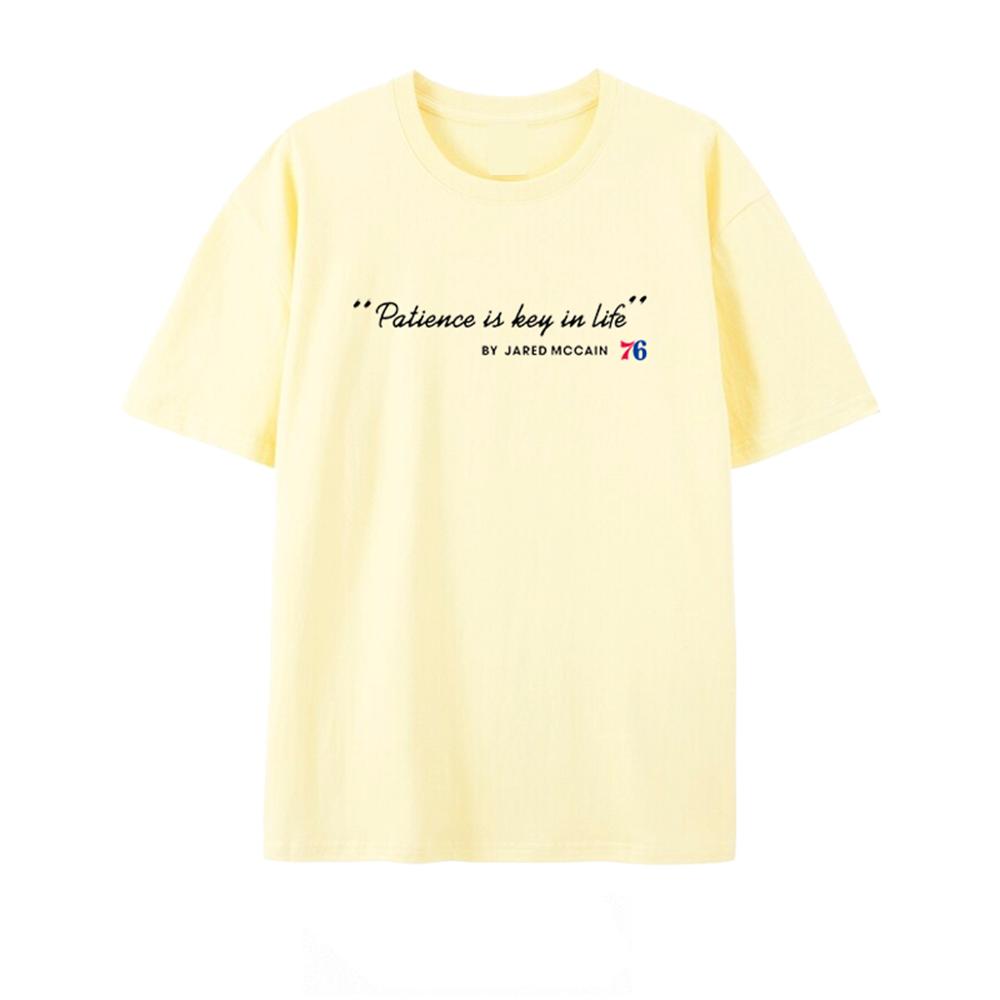 Мужская футболка с коротким рукавом Jared Mccain's 76 Men Patience Is The Key Magic Brother's Basketball Accessories American Casual Cotton