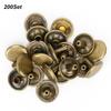 200 Sets Double Cap Rivet Round Stud Nail Iron Jeans Button Leather Shoes Bags Clothes