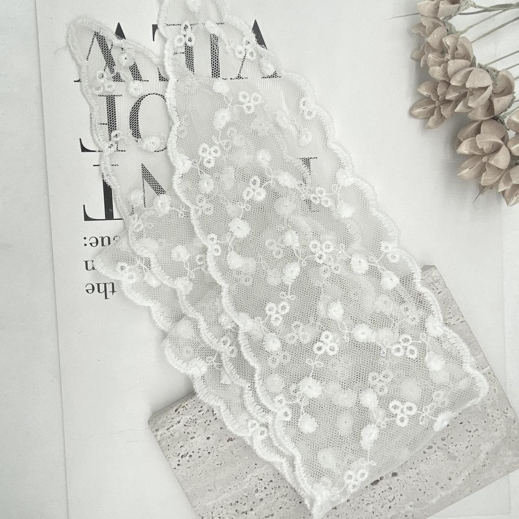 Французский кружевной вышитый шелковый шарф-повязка на голову - Супер Фея Милая Лента для волос