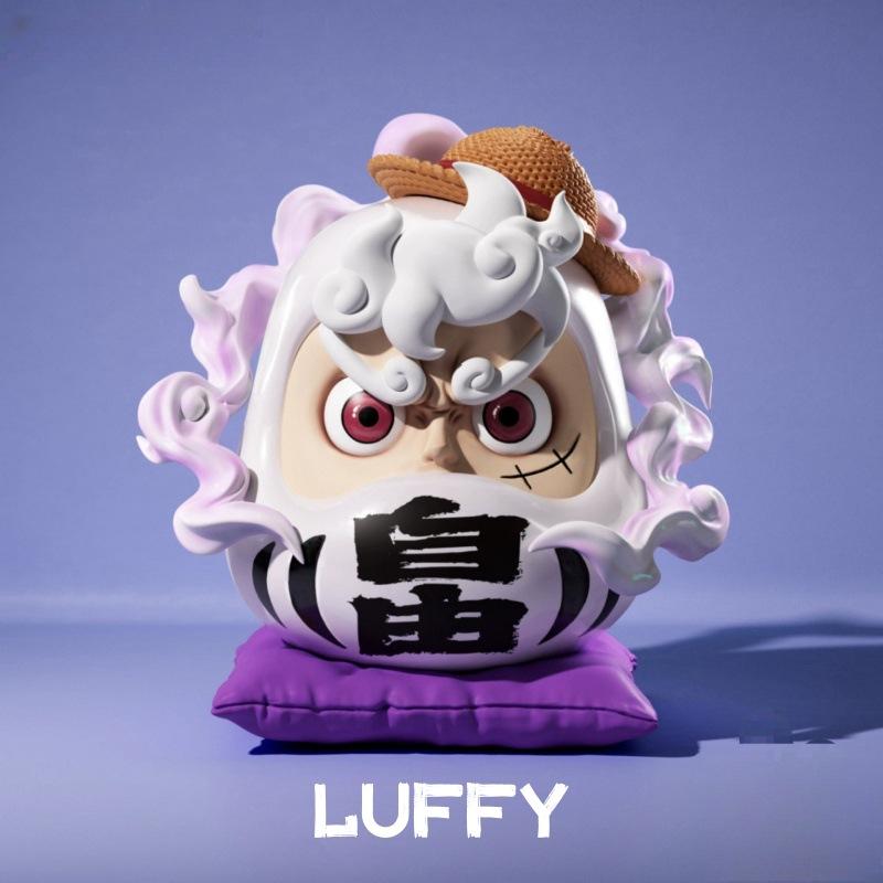 Q-Версия Аниме Фигурка One Piece Луффи Зоро Санджи Нами Кос Супер Дарума Фигурка ПВХ Статуэтка Модель Игрушки Украшения для Автомобиля