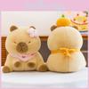 Blossom Cherry Cute Orange Capybara With Scarf Cartoon Animal Plush Doll