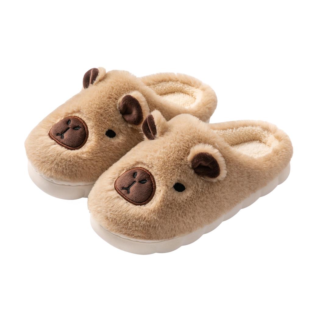 Capibara Cotton Slippers Capibara Autumn and Winter Home Warmth Capibara Bar Capybara Hair Slippers
